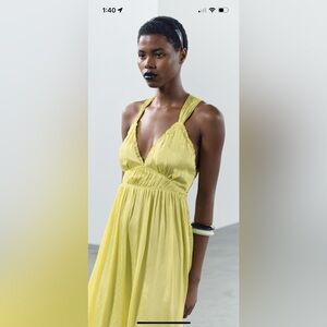 Zara dress  cross strap midi dress ZW COLLECTION